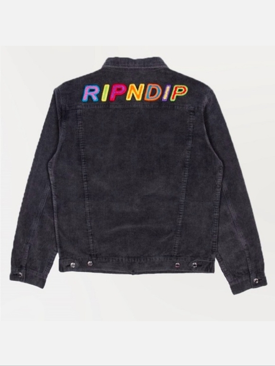 Ripndip Other - RIPNDIP Prisma Corduroy Jacket In Washed BLack SZ M